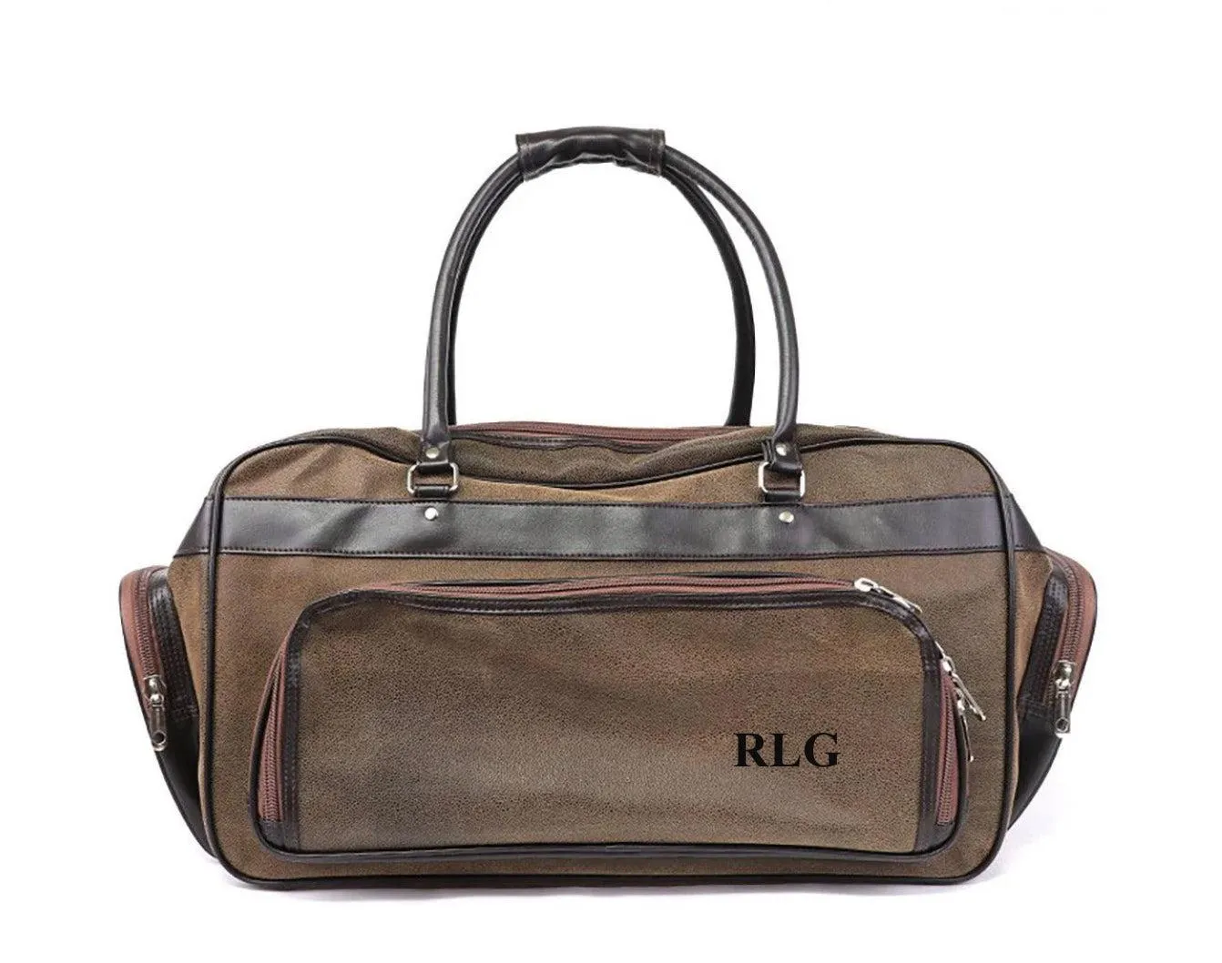 Personalized Leather Weekender Duffle Bag