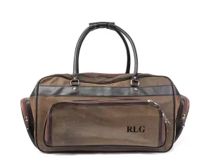 Personalized Leather Weekender Duffle Bag