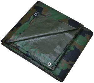 ProSource C1212110 Tarpaulin, 16 ft L, 12 ft W, 6 mil Thick, Polyethylene, Camouflage :EA: QUANTITY: 1