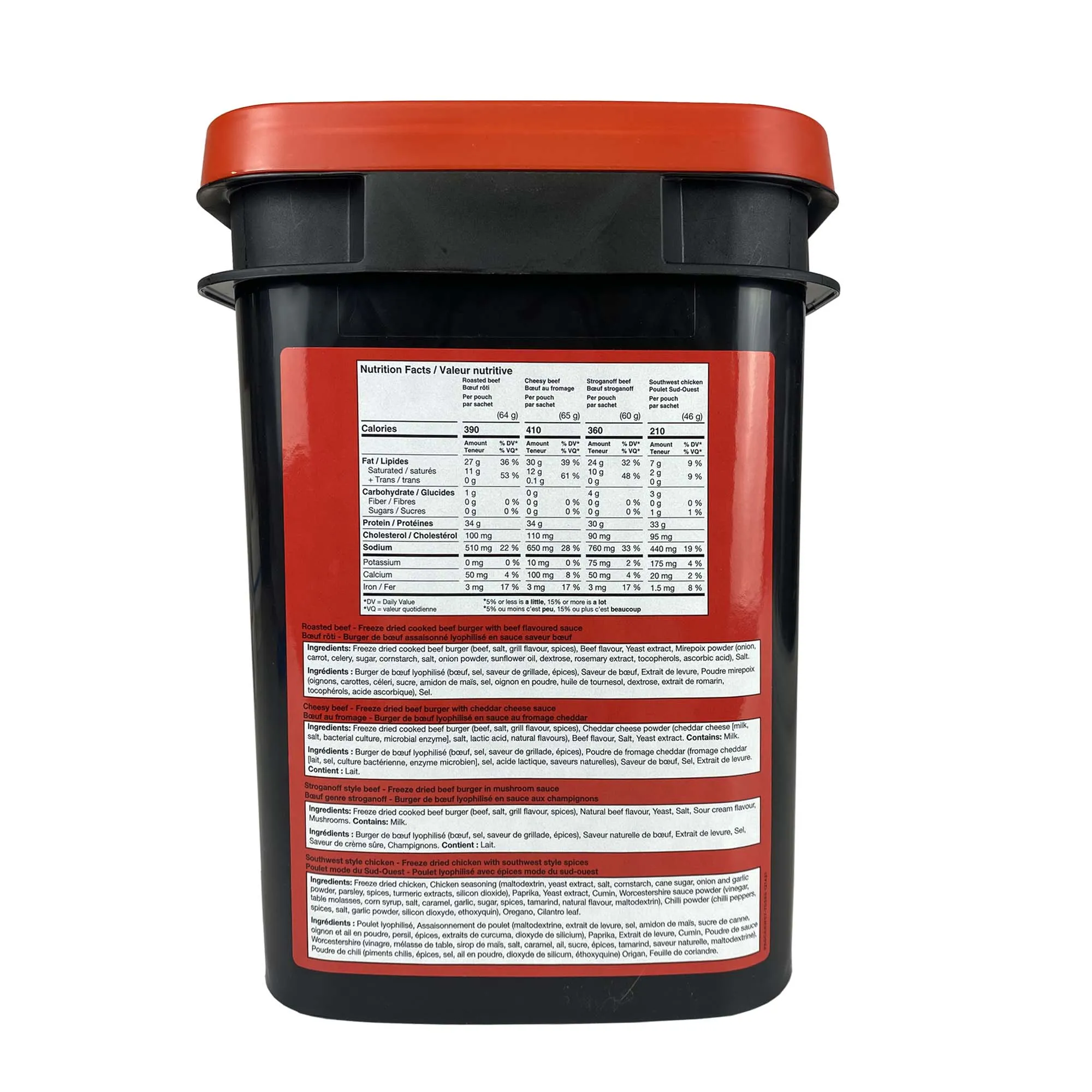 ReadyWise Emergency Freeze Dried Meats and Beans   Rice, 2 Buckets Combo