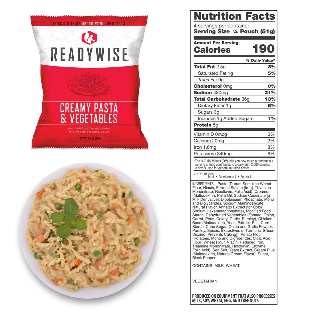 ReadyWise Freeze-Dried Emergency Food Dry Bag - 60 Servings