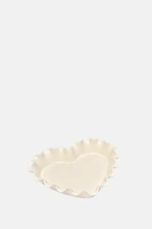 Ruffled Heart Dish Clay
