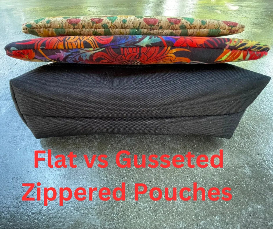 Side Kick Gusseted Zippered Pouch Happy Dot Fabric