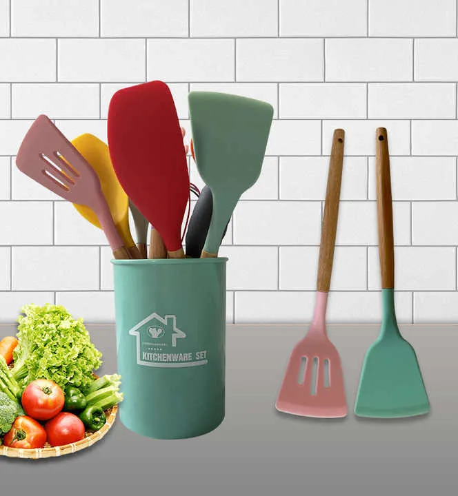 Silicone Kitchen Accessories Cooking-مجموعة أواني طهي