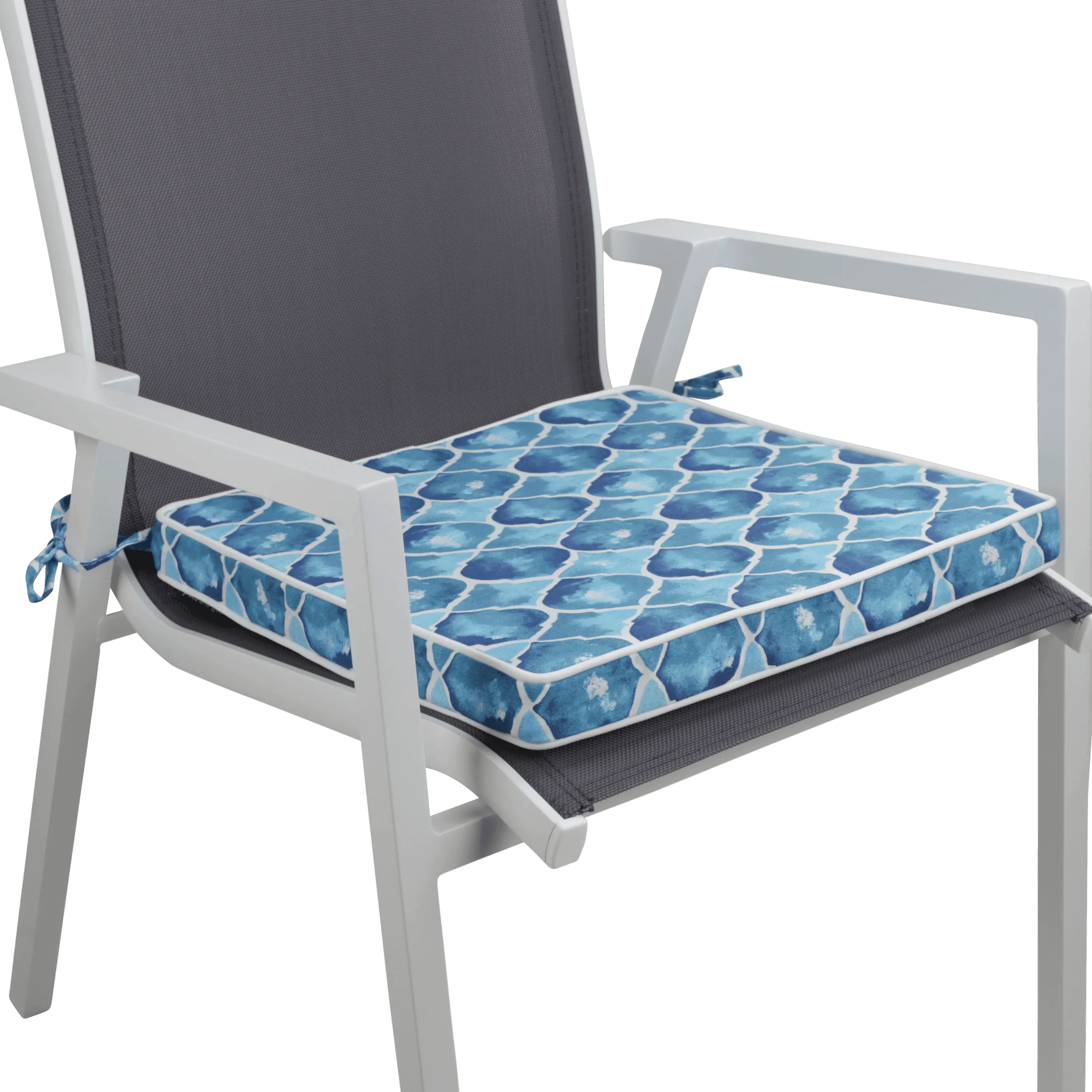 Tahiti Coastal Crush Square Chair Pad - 43x43x4cm