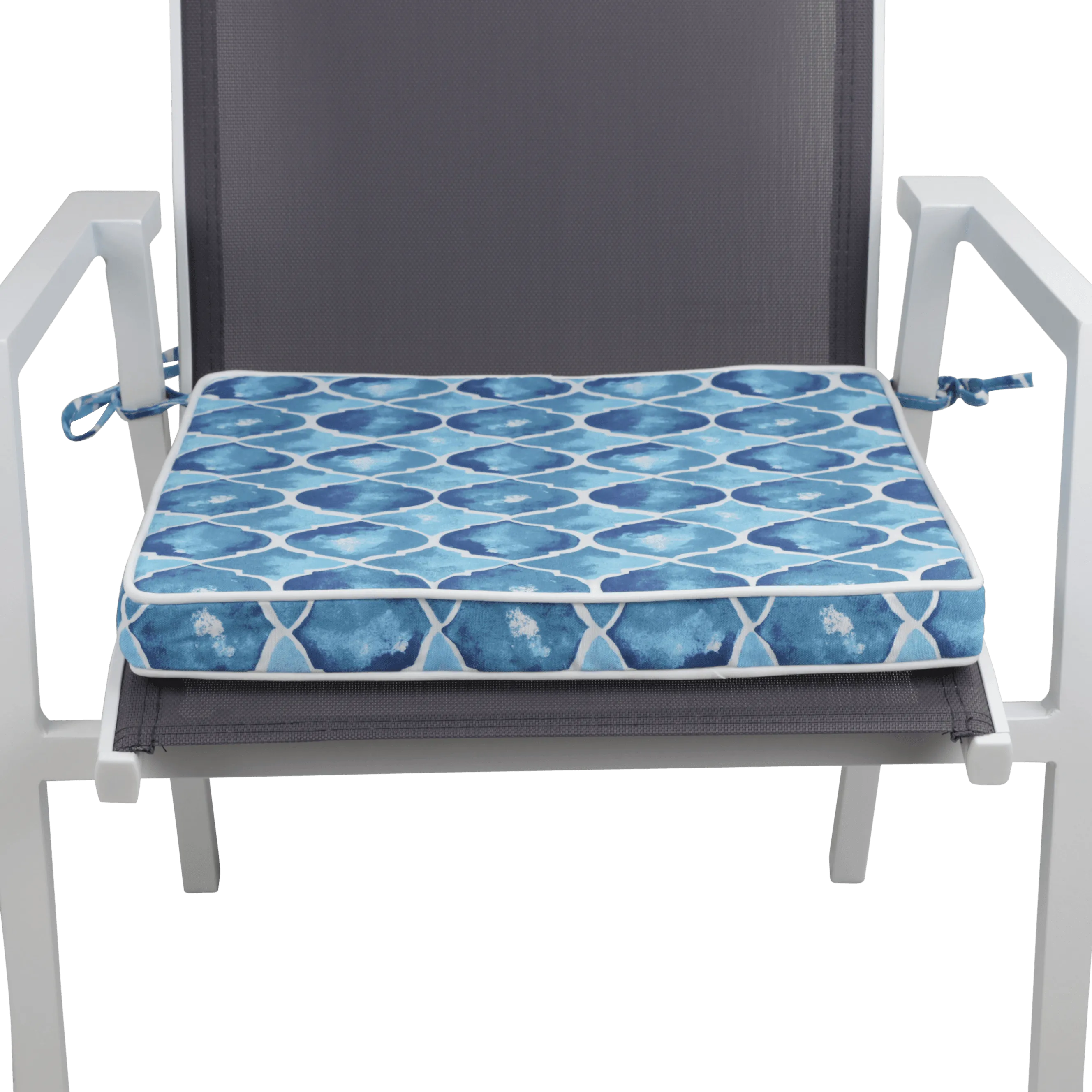 Tahiti Coastal Crush Square Chair Pad - 43x43x4cm