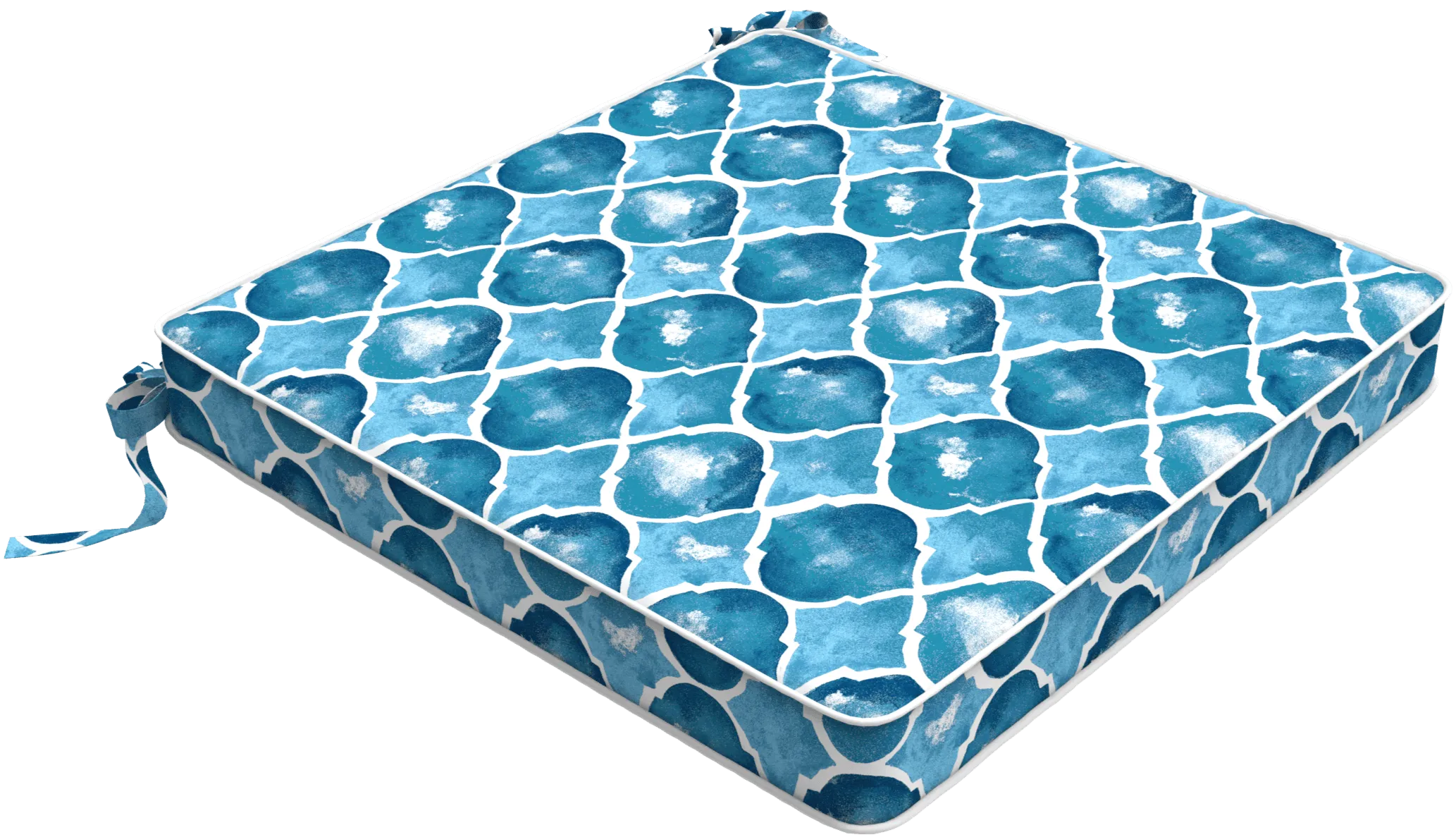 Tahiti Coastal Crush Square Chair Pad - 43x43x4cm