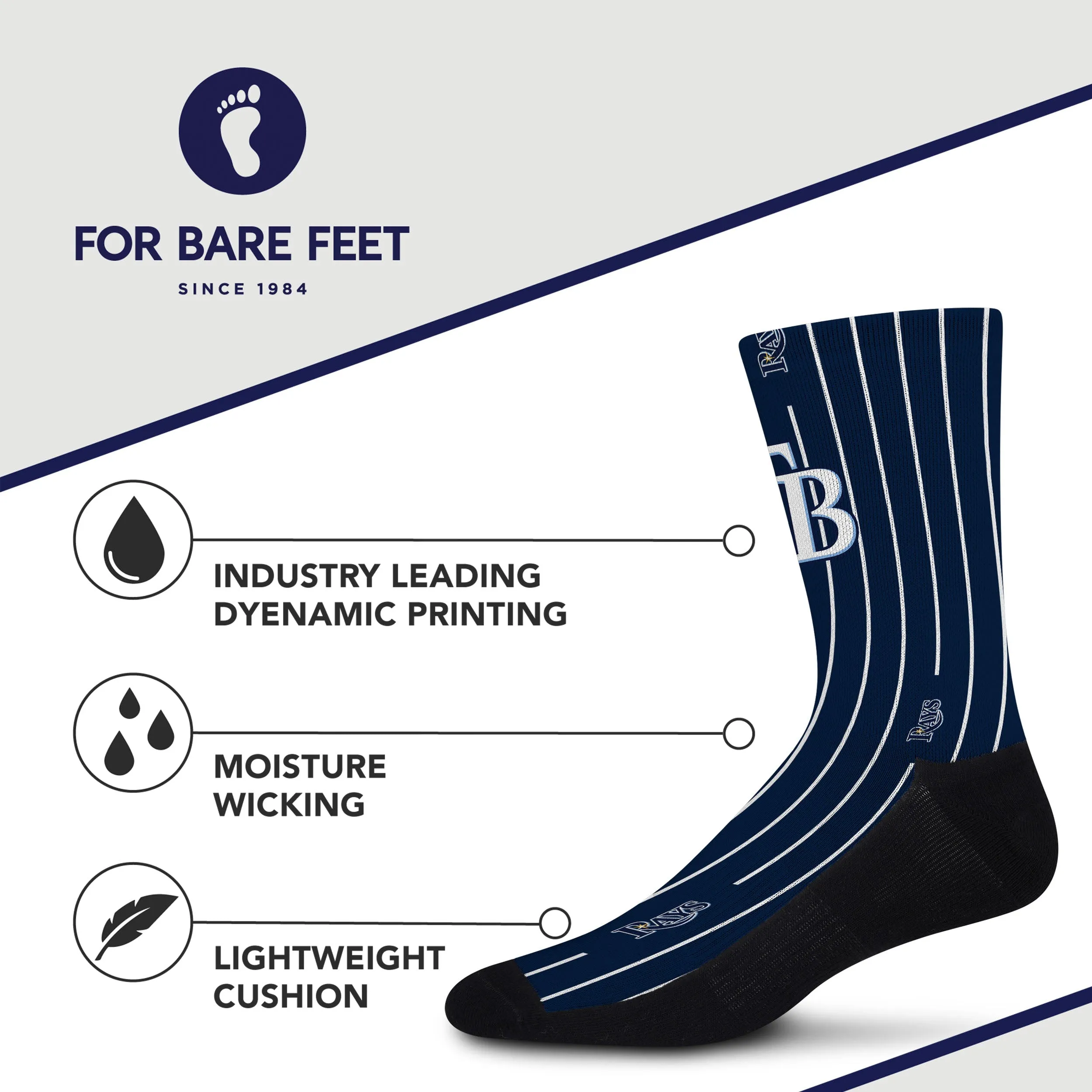 Tampa Bay Rays Pinstripe Socks