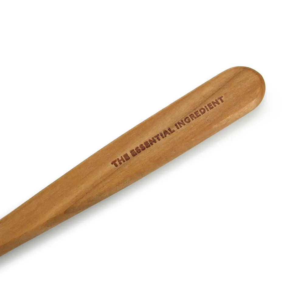 The Essential Ingredient Cherry Wood Flat Edged Spoon