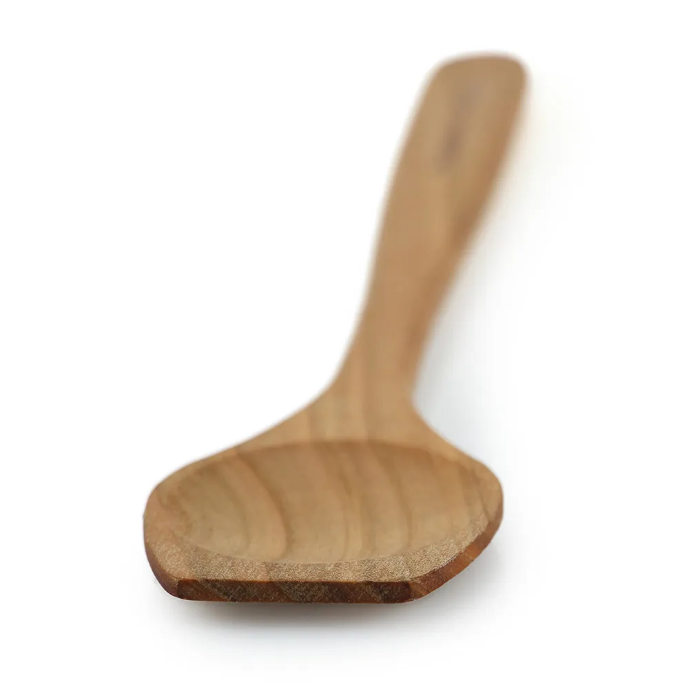 The Essential Ingredient Cherry Wood Flat Edged Spoon