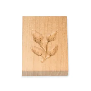The Essential Ingredient Pear Wood Shortbread Mould - Acorn Design