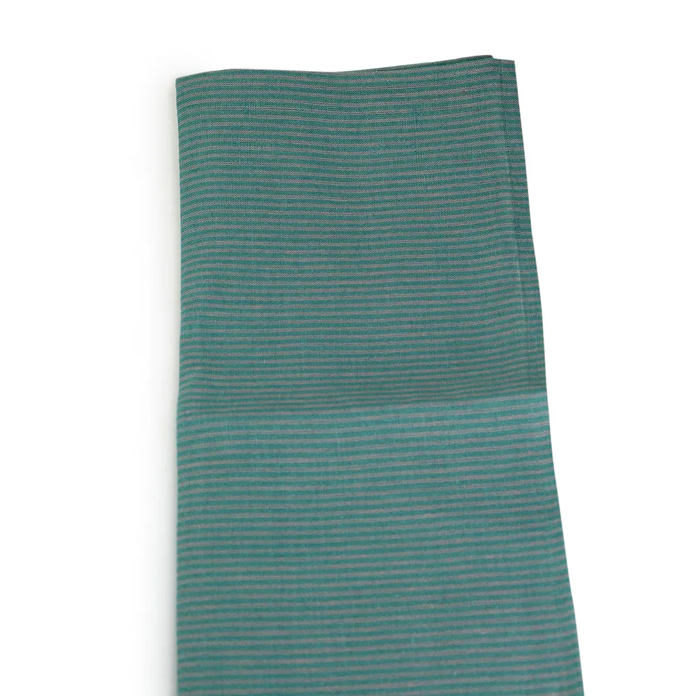 The Essential Ingredient Pure Linen Tea Towel - Green/Pink