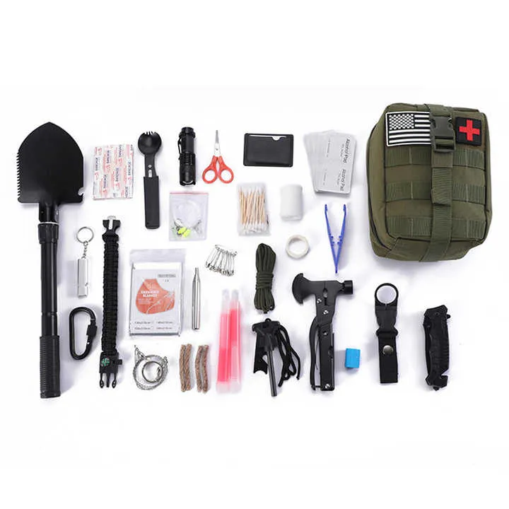 TL003 لوازم المغامرة المشي لمسافات طويلة . TL003 Adventure Supplies Hiking Survival Gear Kit