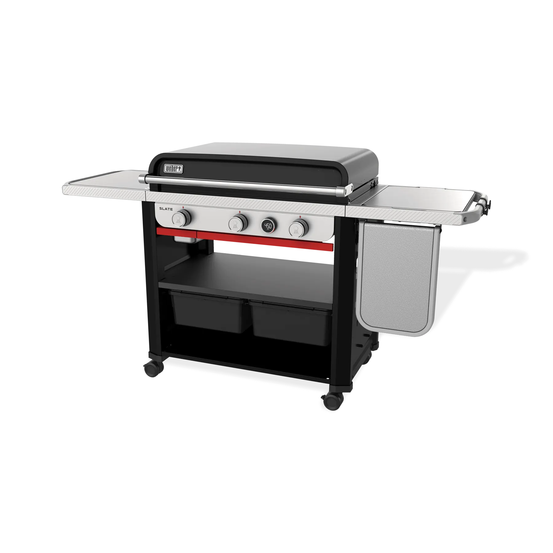Weber 1500013 Slate™ 30" Rust-Resistant Griddle with extendable side table - Black