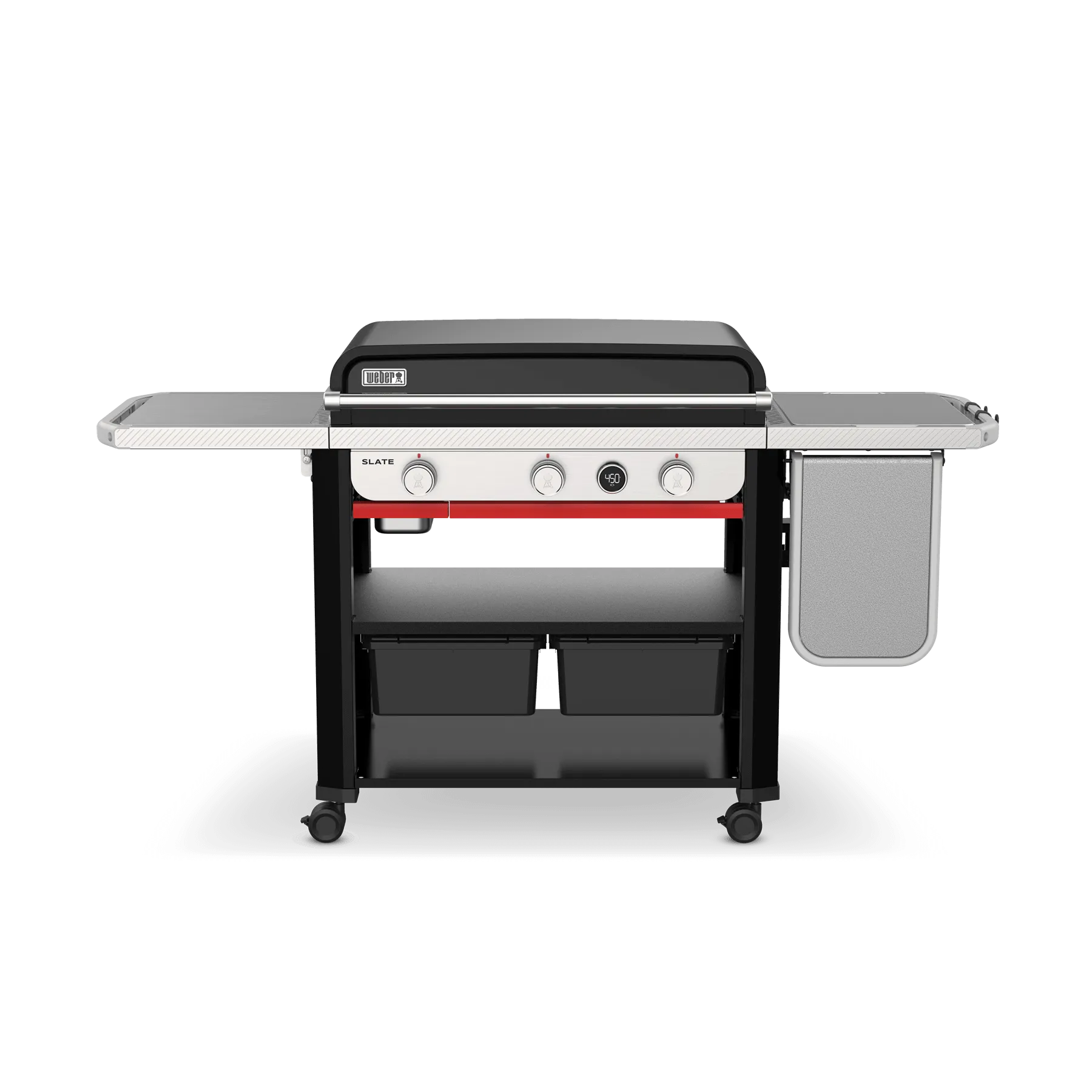 Weber 1500013 Slate™ 30" Rust-Resistant Griddle with extendable side table - Black