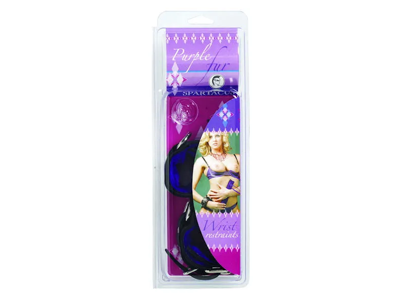 Wrist Restraint Purple Fur